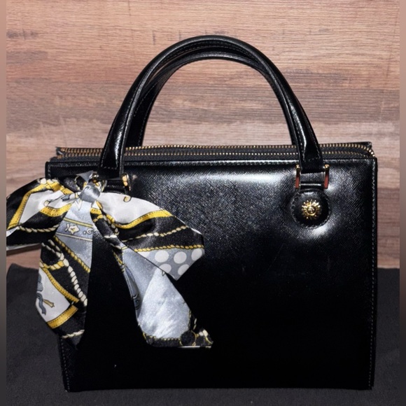 Gianni Versace Sunburst Authentic Black Leather Top Handle Bag Like New - Picture 14 of 15